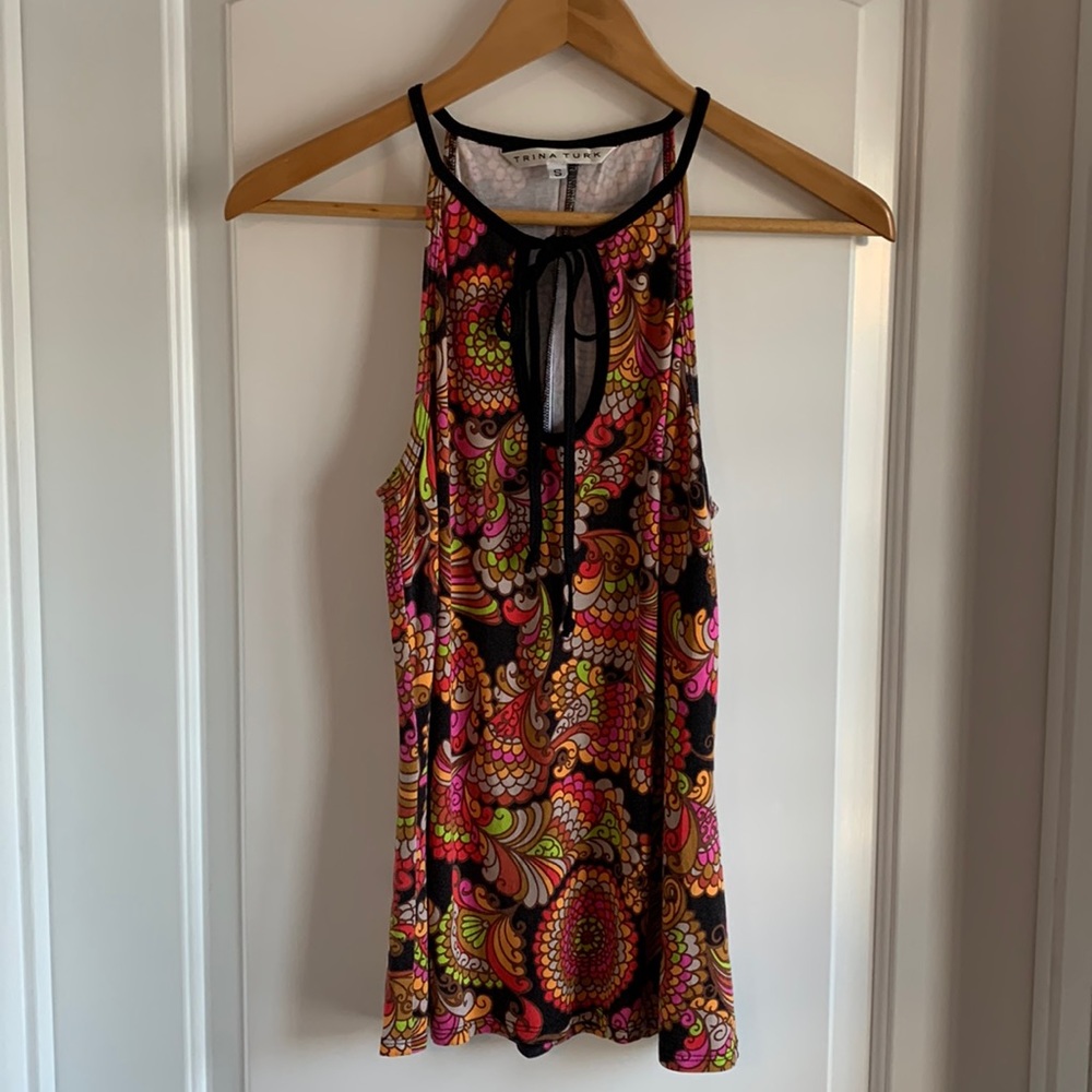 Trina Turk small multi colored strap top